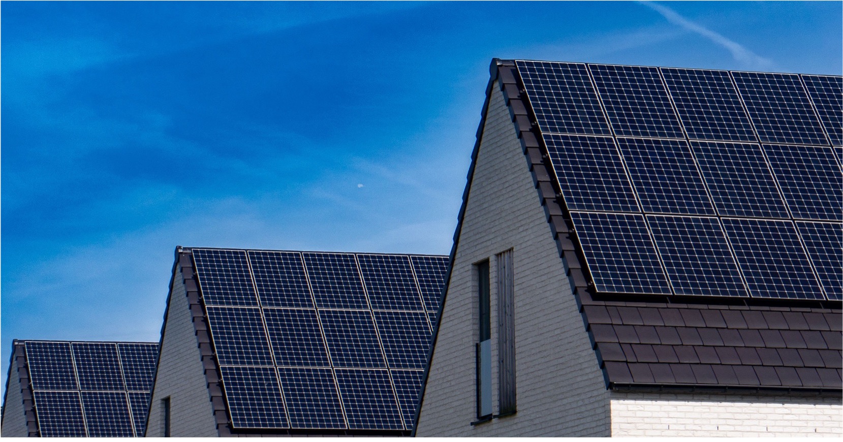 A photo of home solar illustrates an op-ed on affordable housing energy efficiency